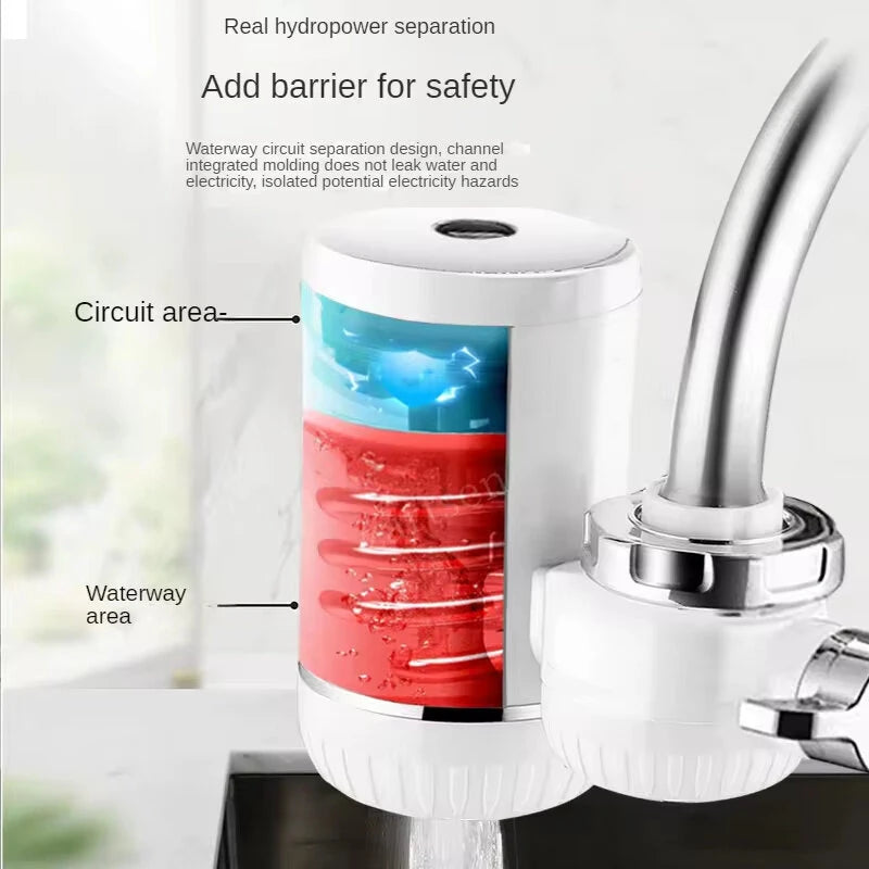 Instant Electric Water Heater Tap 3000W 220V IPX4 Waterproof Rapid Heating Easy Installation for Kitchen and Bathroom