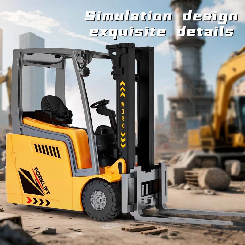 YD001 RTR 1/50 2.4G RC Car Forklift Truck Simulation Crane Loader Remote Controlled Full Direction Engineering Vehicle Desktop Toys Model Collection Gift For Boys