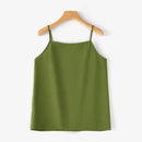 ZANZEA Womens Spaghetti Strap Camisole Summer Tank Tops V Neck Casual Slip Blouse Streetwear