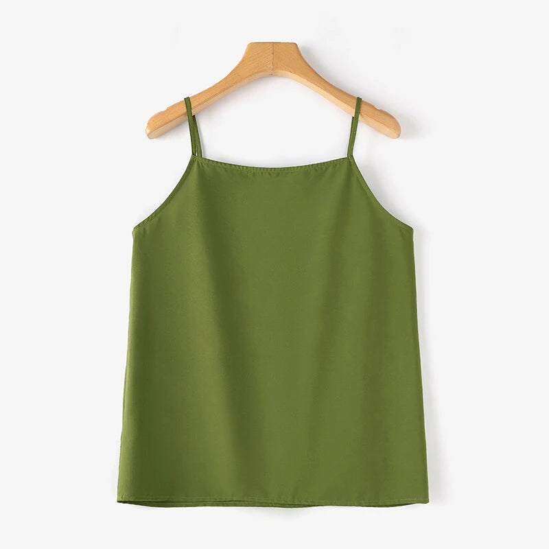 ZANZEA Womens Spaghetti Strap Camisole Summer Tank Tops V Neck Casual Slip Blouse Streetwear