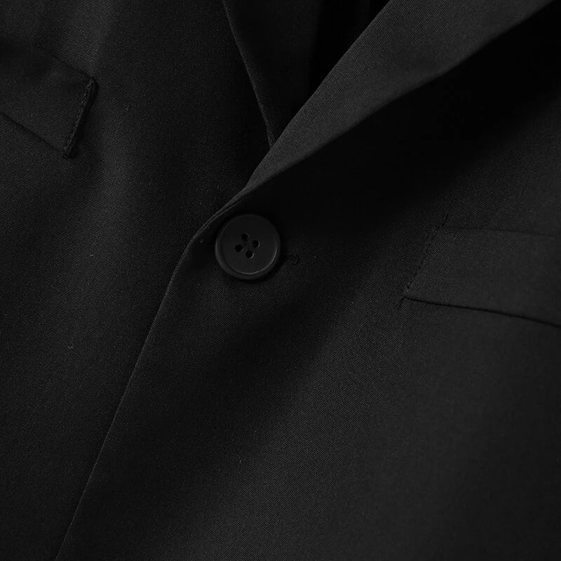 INCERUN Men Casual Blazer Design Cutoff Fashion Suits Outwear Men Solid Color Lapel Long Sleeve Blazer Tops for Men