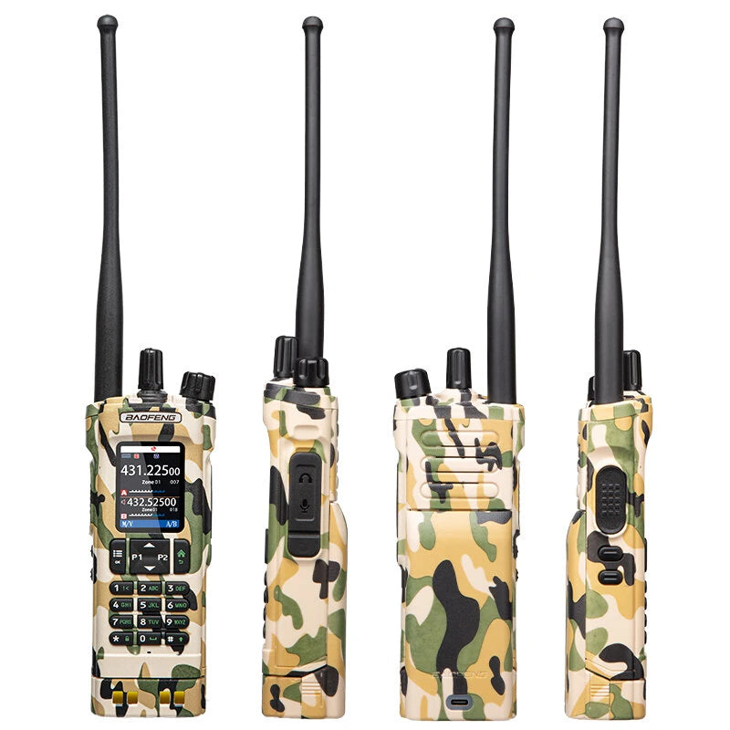 Baofeng BF-UV32 GPS Walkie Talkie 10W Long Range Multi Band Bluetooth App 1000 Channels USB-C EU Charge Portable 2-Way Radio