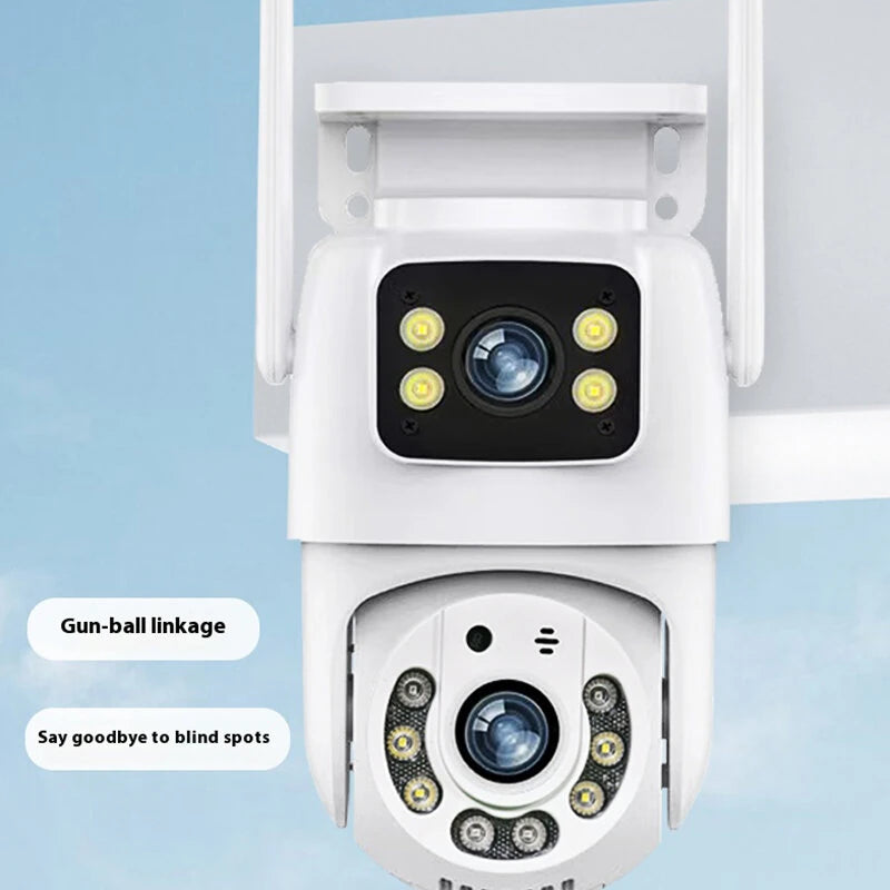 Y21 2MP+2MP Wireless Dual Lens Security Camera 360 Panoramic AI Tracking Color Night Vision Two-Way Audio Waterproof Motion Detection Real-Time Alerts Outdoor Surveillance Cameras