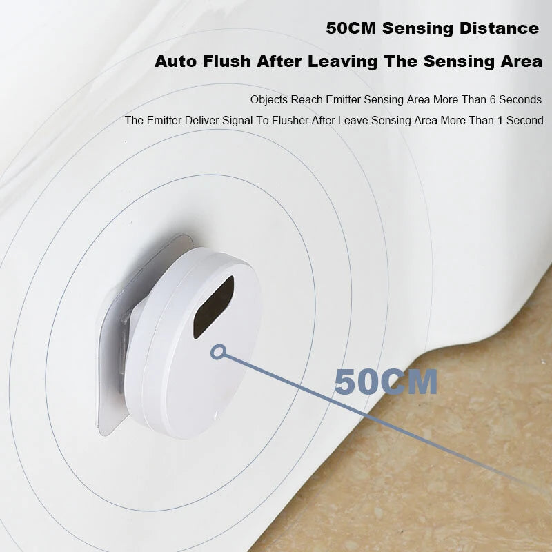 Toilet Flush Button Plastic Toilet Flush Button Toilet Smart Sensor Flusher ExternalInfrared Flush Smart Toilet Flushing Sensor