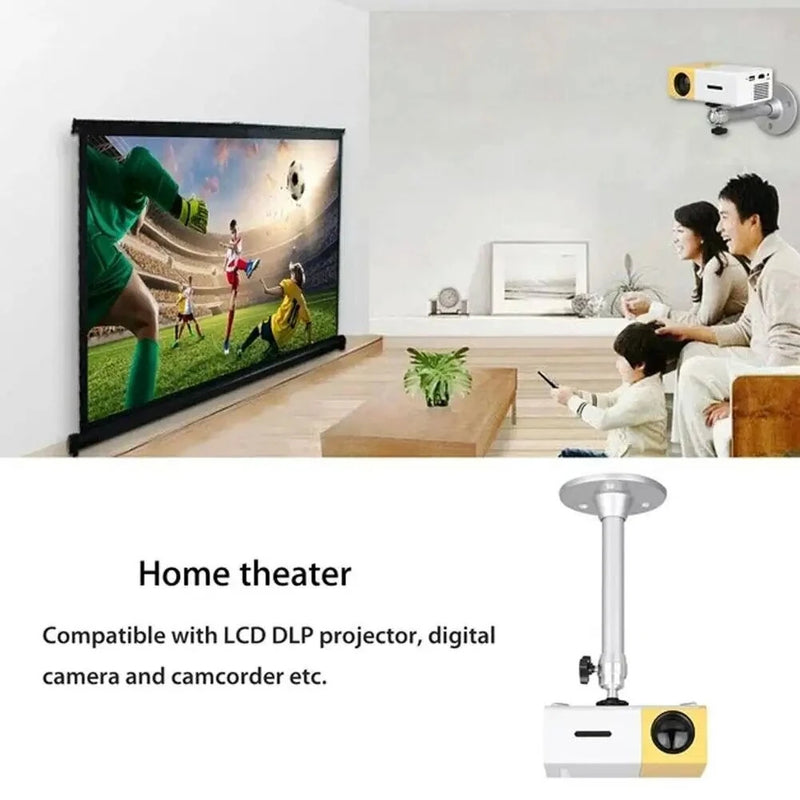 Portable Projector Bracket 360 Rotatable Ceiling Wall Mount Beamer Holder Aluminium Alloy 2KG Loading Beam Projector Stand