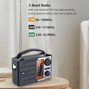 IPRee TG-088BT-S Portable FM AM SW Radio with Solar Panel Rechargeable Outdoor Full Band High Sensitivity Radio Receiver with Flashlight bluetooth Speaker Support TF Card U Disk