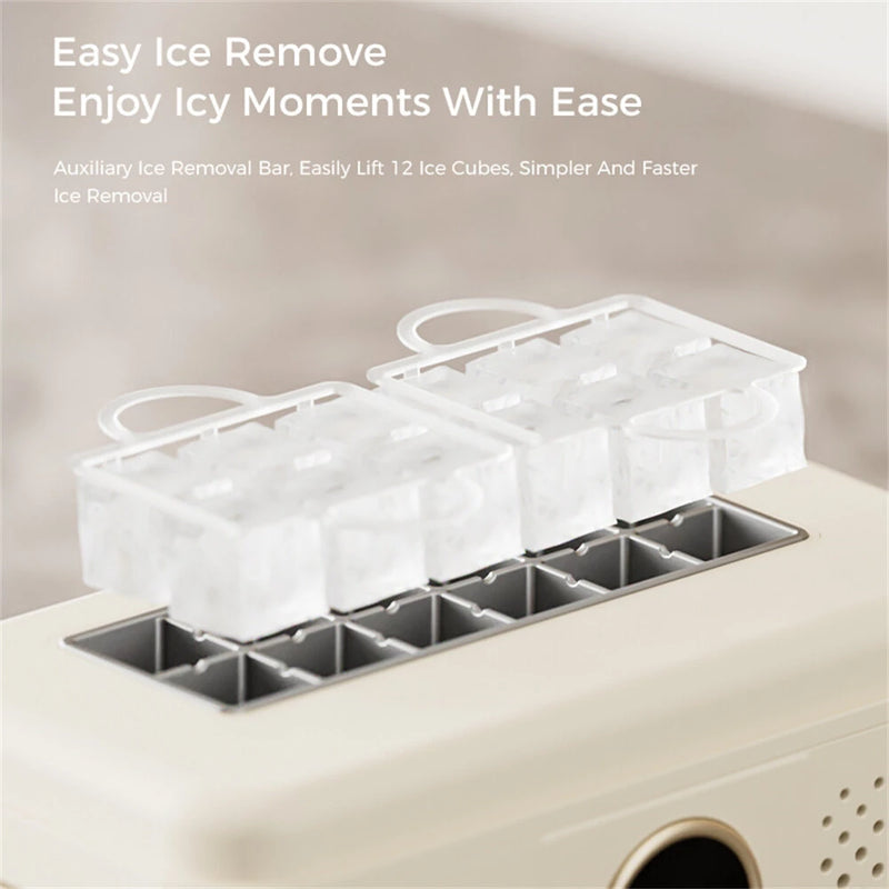 EXPED SMART Portable Mini Countertop Ice Maker Machine Quick 12 Solid Ice Cubes in 20 Mins Quiet & Compact for Home Office Camping Car Use