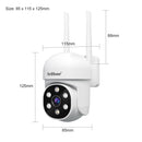 Srihome SH061 1080P 2MP HD WiFi Home Security Camera PTZ AI Wireless Monitoring Camera Night Vision Human Detection Two-way Intercom IP66 Waterproof Video Surveillance CCTV Cameras