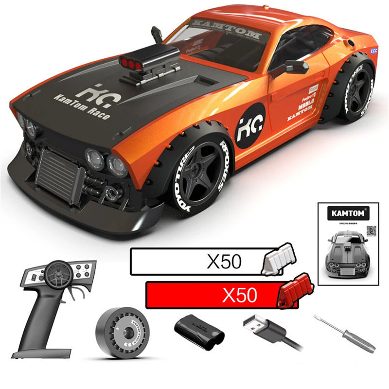 KAMTOM KM3299 RTR 1/32 2.4G 4WD Drift RC Car ESP Gyro Mini Race LED Light High Speed Racing On-Road Electric Remote Radio Control Vehicles Model Child Toys Boys Kids Gifts