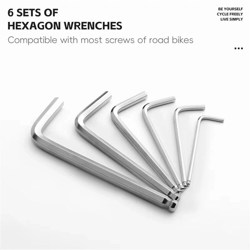 WEST BIKING Portable Bicycle Repair Tool Kit with Ratchet Wrench Tyre Lever Magnetic Screwdriver Allen Keys Multi-Tool Box