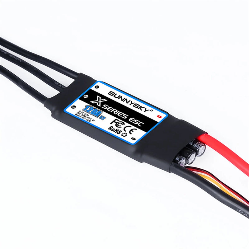SUNNYSKY X Series 120A V2 2-6S Brushless ESC With 5.6V/7.4V 8A BEC for RC Airplane