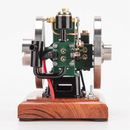 OKMO 1/8 Scale 3.6cc Mini Vintage Single Cylinder 4-Stroke Working Gasoline Engine Model  with Wooden Base Version Ready to Run 1140