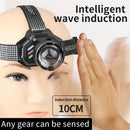 IPRee Dual Light Source Zoomable LED Headlight with Sensing Control Function Long-Range LED Headlamp Outdoor Long Endurance Strong Head Light Searchlight