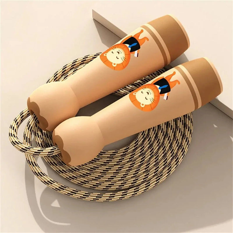 KALOAD 2.8m Adjustable Thick Cotton Jump Rope Comfortable ABS Handle Rope Sports Equipment for Elementary School Kindergarten Students Gift