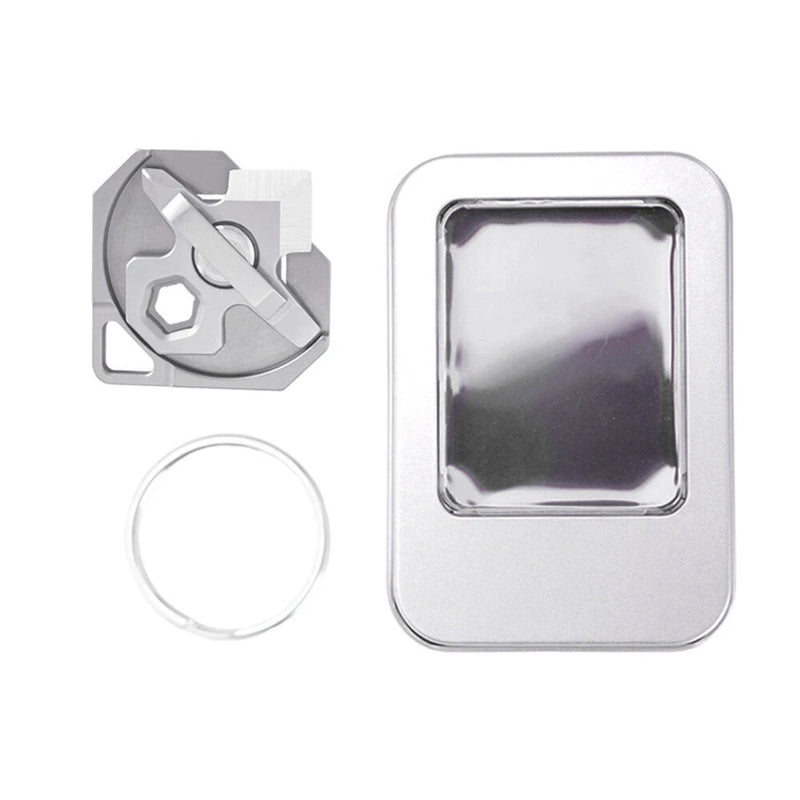 IPRee Titanium Alloy Portable Small Cutting Tools Outdoor Multifunctional Screwdriver Wrench Emergency Key Pendant