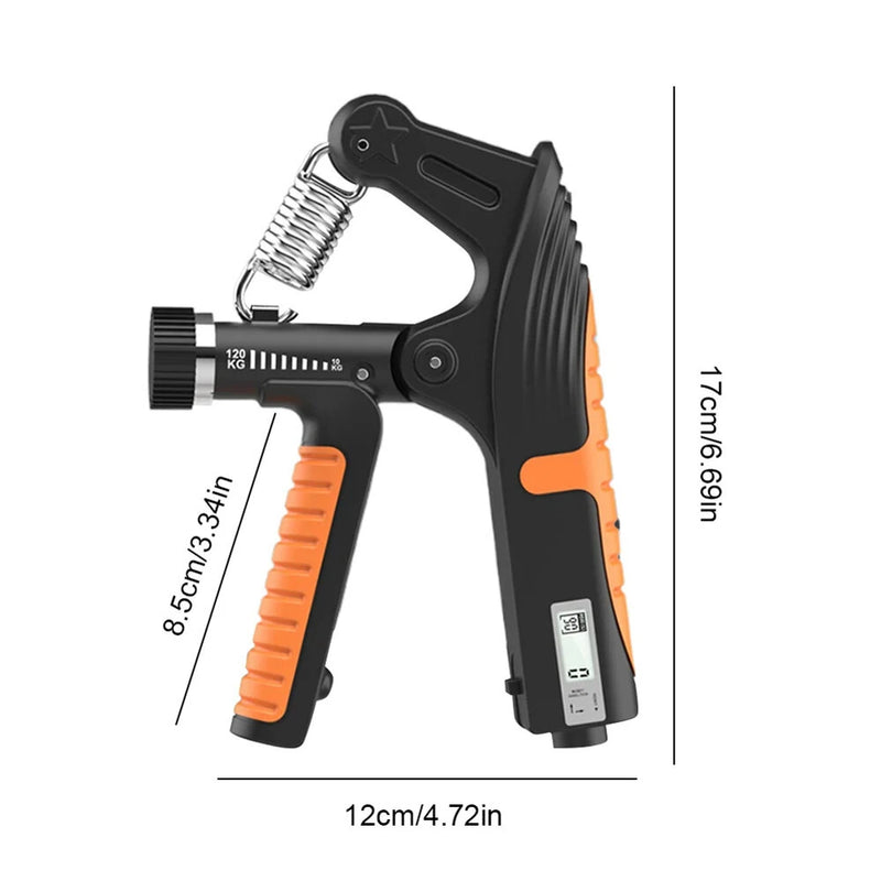 KALOAD 10-120kg Adjustable R-Type Hand Gripper with Countdown/Counting Finger Strength Rehabilitation Trainer Arm Muscle Hand Exercise Equipment for Men Women