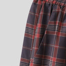 INCERUN Men Plaid Pants Comfortable Elastic Waist Pockets Trousers Casial Loose Fit Wide Leg Home Pant for Big Men Daily Large Size S-5XL