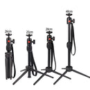 MT-10 Mini Aluminum Tripod Projector Stand 2 Section Tabletop Tripode with Gimbal Ball Head for SLR DSLR Camera Phone Photography Travel Tripe Holder