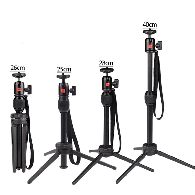 MT-10 Mini Aluminum Tripod Projector Stand 2 Section Tabletop Tripode with Gimbal Ball Head for SLR DSLR Camera Phone Photography Travel Tripe Holder