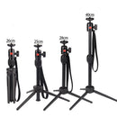 MT-10 Mini Aluminum Tripod Projector Stand 2 Section Tabletop Tripode with Gimbal Ball Head for SLR DSLR Camera Phone Photography Travel Tripe Holder