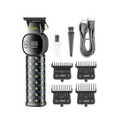 VGR V-185 Professional Hair Trimmer for Men with Ceramic Stainless Steel Blades 7000 RPM Motor USB Rechargeable LED Display 220min Runtime