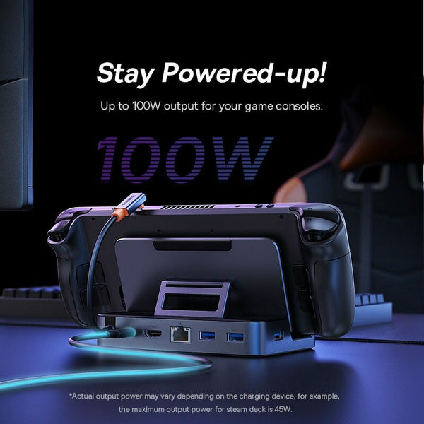 Baseus USB C Docking Station for Steam Deck Nintend Switch Type C to 4K@60Hz HD Gigabit Ethernet USB 3.0 Hub