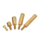 350Pcs Hexagonal Copper Column M2 Hex Nut Standoff Single Head Pillar MFF Male-Female Female For PCB Board Motherboard Spacer