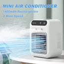 Speed Adustable Air Conditioner Cooling Fan 500ml Tank Personal Air Conditioning Air Cooler Mini Rechargeable Fan for Camping Office