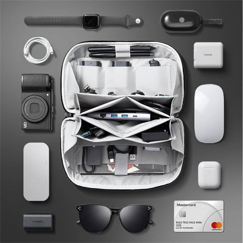 IPRee Large Capacity Cable Storage Bag Waterproof Digital Electronic Organizer Portable USB Data Line Charger Plug Storage Bag Travel Cable Organizer