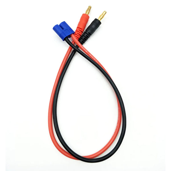 4.0mm Banana Male Plug to EC2 EC3 EC5 Male Connector Lipo Battery Balance Charging Cable 30cm Silicone Wire Charger Cable Adapter for B6 Charger RC Helicopter Vehicle Toys