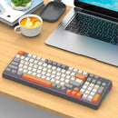 XUNFOX K95 96 Keys Gasket Structure Mechanical Gaming Keyboard with Volume Knob Tri-mode Hot Swappable RGB Light Rechargeable 2.4G/BT/Wired Gaming Keyboard