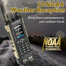 Baofeng UV32 10W GPS Walkie Talkies Sand Color Custom Two Way Radio Multi-Band Bluetooth APP Programming Tri-Power 2.0" TFT Screen NOAA Weather Reception