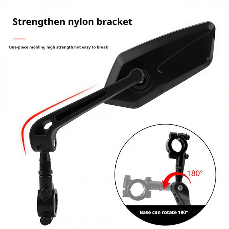 BENGGUO 1 Pair Bicycle Rearview Mirror 360 Rotation Anti-glare HD Wide Range Bike Handlebar Reflector Mirror for MTB Motorcycle E-bike