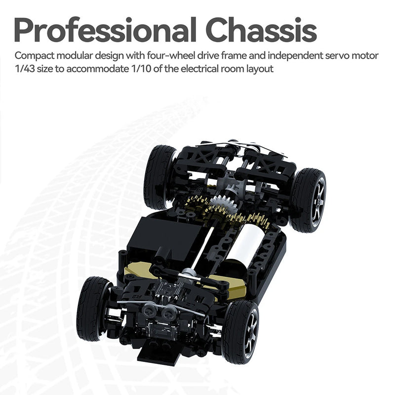 Diatone SNT MIX GO CA34 1/43 2.4G AWD Micro Drift RC Car Competition LED Lights Racing Mini Vehicles Models On-Road Toys