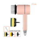 3 in 1 USB Rechargeable Electric Cleaning Brush With Multifunctional Rotary Scrubbing Compact Design For Efficient Household Cleaning Includes 3 Brush Heads 1200MA Battery Capacity