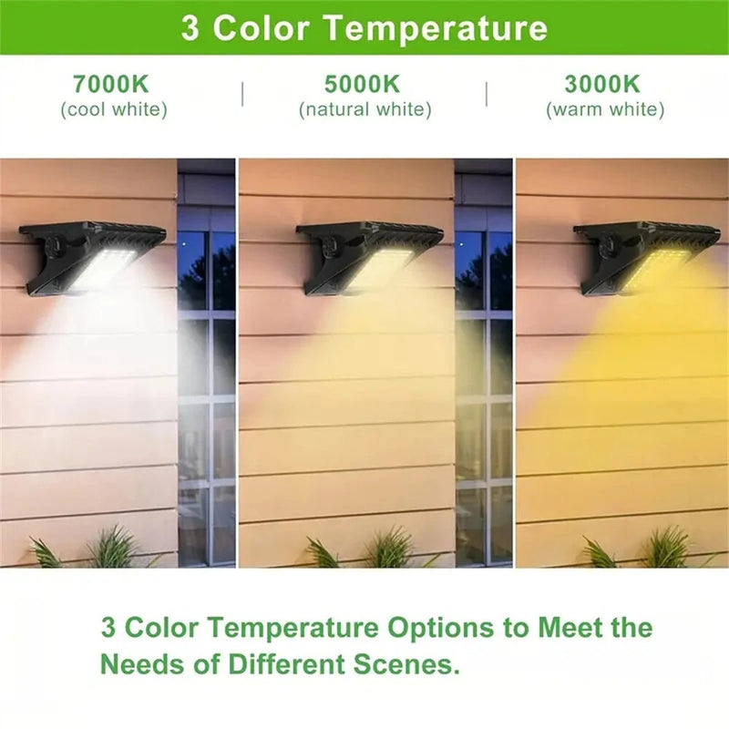 IPRee 118LED 3 Color Temperature Solar Lights Outdoor Clip-on Motion Sensor Lights 3 Mode IP65 Waterproof Security Light For Fence,Deck,Wall,Garage,Patio