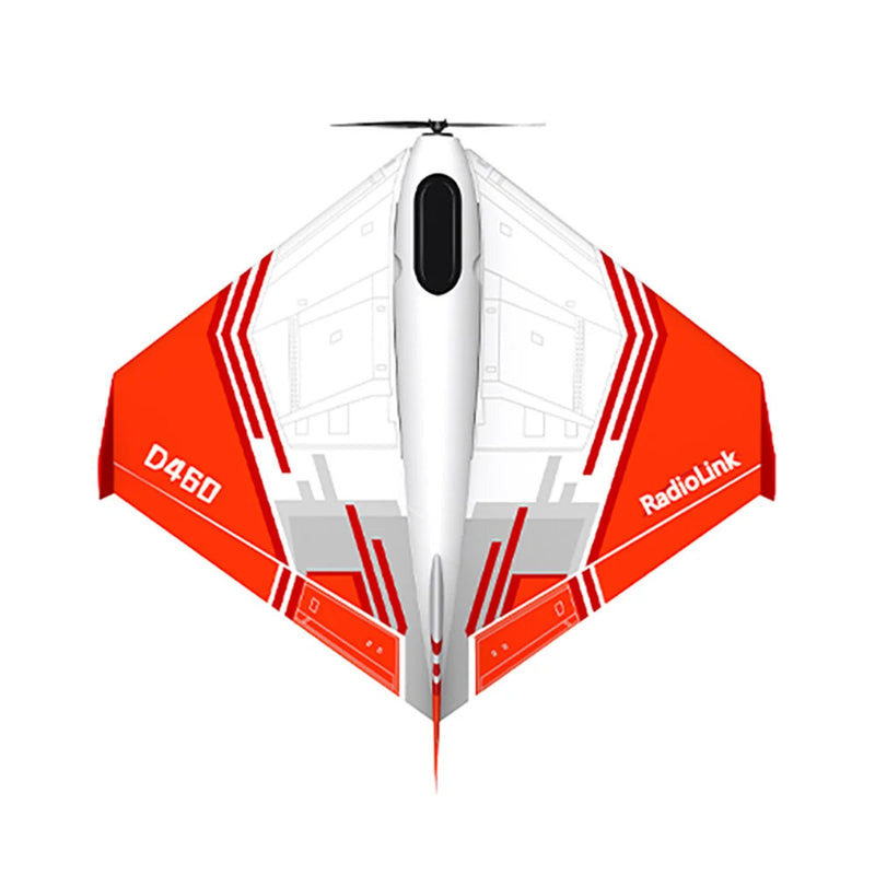 RadioLink Turbot D460 Scale Model 480mm Wingspan EPP 4KM Control Distance 1600KV Brushless Motor RC Airplane Fixed Wing PNP/RTF Gyroscope Assist for Beginners