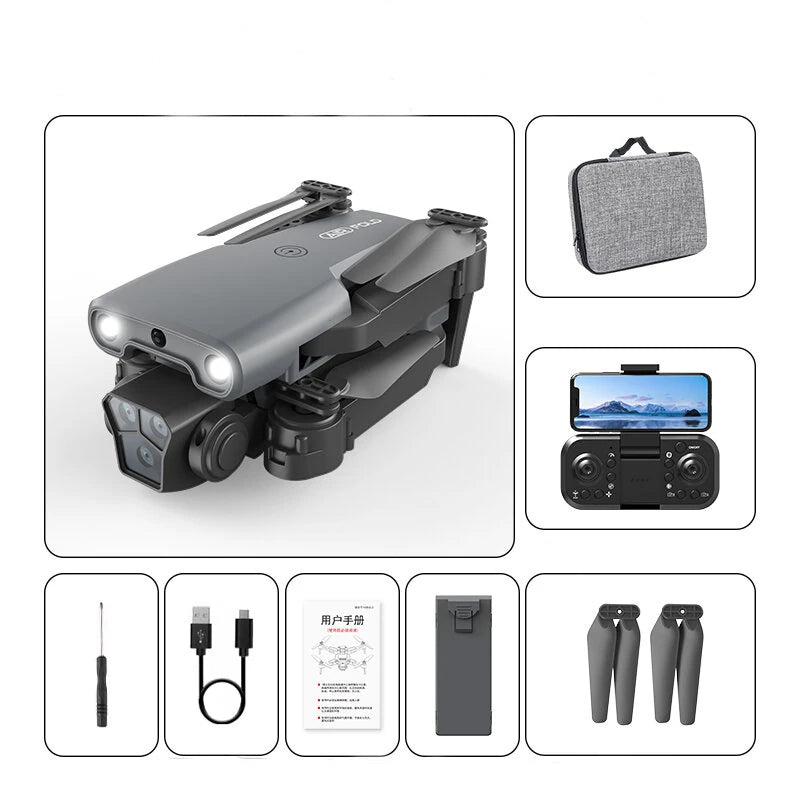 BLH V2 Three Camera WiFi FPV with HD 3 Lens Obstacle Avoidance Optical Flow Positioning Foldable RC Drone Quadcopter RTF