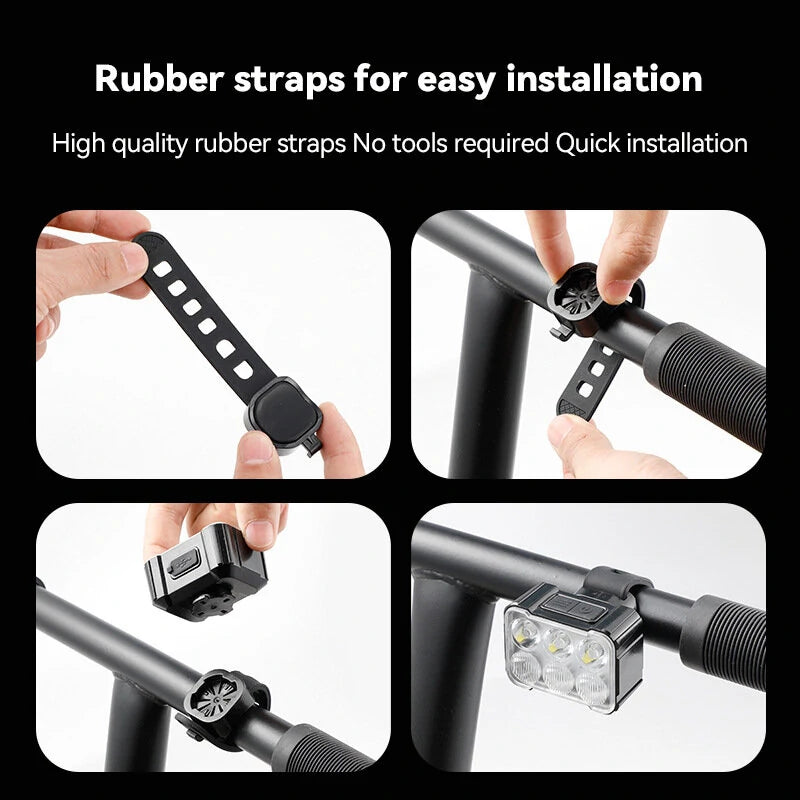 USB Rechargeable Bicycle Light 4-6 Lamp Beads Type-C Charging Cycling Flashlight For Bike Lantern MTB Headlight Taillight