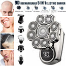 5 in 1 Electric Shaver Men's Grooming Kit Cordless Bald Shaver Wet and Dry Smart Multifunctional Electric Bald Head Shaver Washable Shaver