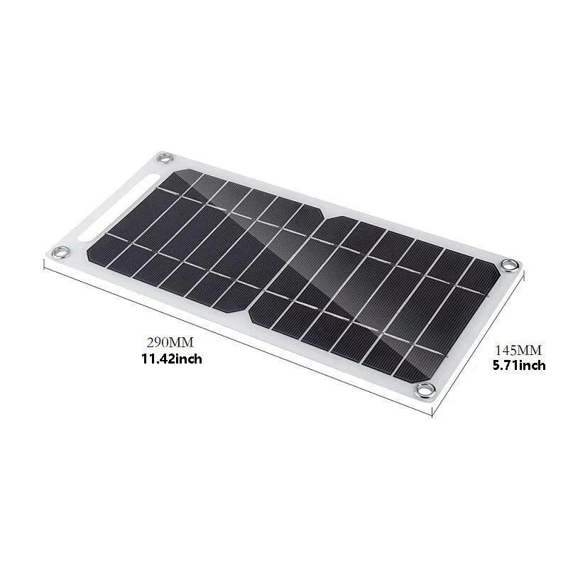 6W High Efficiency Solar Charging Panel Portable Outdoor USB Monocrystalline Silicon Solar Charger Perfect for Phones and Small Appliances Durable Lightweight Design for Camping and Hiking