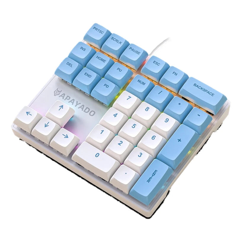 Mechzone K33 33-Keys Wired Mechanical Keypad Mini RGB Numeric Keyboards PBT Sublimation Keycaps Red Switch for Finance Business Keypad Laptop Keyboard