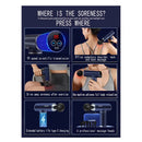 Lenovo Professional Massage Gun with Carrying Case 5-Speed Deep Tissue Percussion 6 Massage Heads for Muscle Recovery Quiet Motor for Home Gym Use