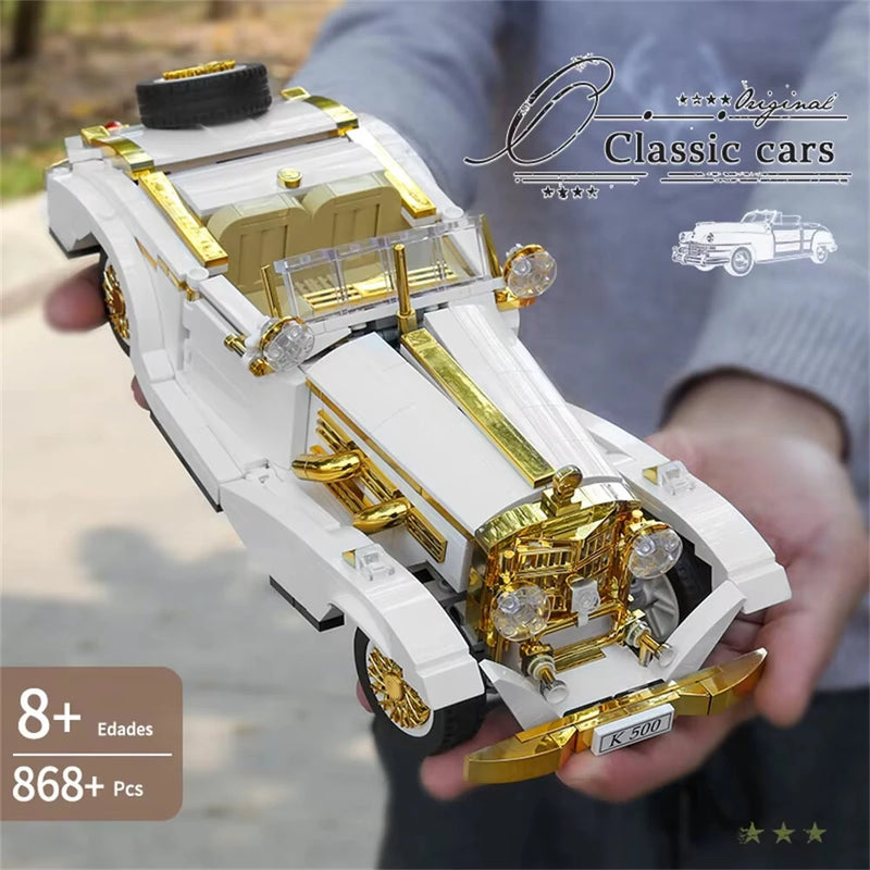 Mould King 10003 Technical Car The K500 Vintage Car Building Block Assembly Kit 868PCS Toys Kids Christmas Gift