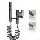 Stainless Steel Toilet Spray Gun Set with Adjustable Modes Spring-Loaded Hose and 360 Support Bathroom Bidet Sprayer for Hygiene Cleaning for Shower Diapers