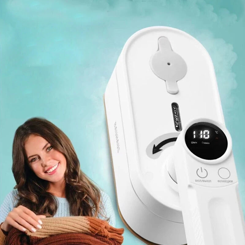 Smart Handheld Mini Garment Steamer Travel Clothes Powerful Handheld Steam Ironing Machine Fast Heating with Digital Display 180 Rotatable Clothes Ironing