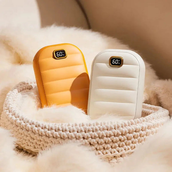 2 In 1 Portable Hand Warmer 4000MAH Double-sided Heating Hand Warmer Mini Heater Hand Warmer Electric Type C Rechargeable