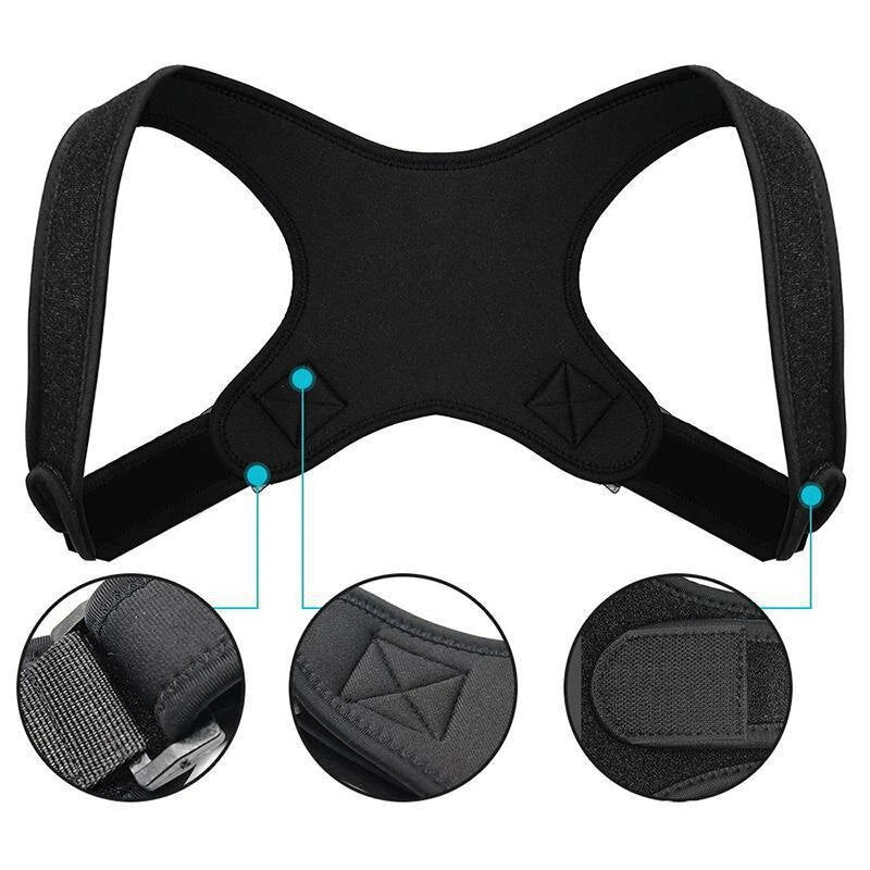 KALOAD Adjustable Back Support Invisible Shoulder Posture Corrector Unisex Spine Neck Health Prevention Humpback Correction Belt
