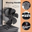 IPRee 6 Blades Heat Powered Stove Fan Black Fireplace Fan Log Wood Burner Eco-fan Quiet Home Fireplace Fan Efficient Heat Distribution