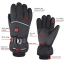 TENGOO Winter Heated Gloves Motorcycle Waterproof Gloves Heated Heating Warm Work Gloves Thermal Heated Outdoors Cycling Ski Gloves Battery Heated Gloves